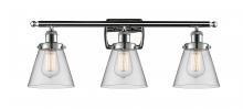 Innovations Lighting 916-3W-PC-G62 - Small Cone 3 Light Bath Vanity Light