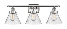 Innovations Lighting 916-3W-SN-G44 - Large Cone 3 Light Bath Vanity Light