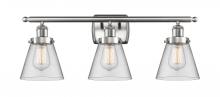 Innovations Lighting 916-3W-SN-G62 - Small Cone 3 Light Bath Vanity Light