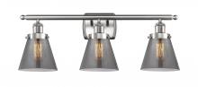 Innovations Lighting 916-3W-SN-G63 - Small Cone 3 Light Bath Vanity Light