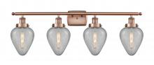 Innovations Lighting 916-4W-AC-G165 - Geneseo - 4 Light - 36 inch - Antique Copper - Bath Vanity Light