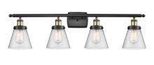 Innovations Lighting 916-4W-BAB-G64 - Small Cone 4 Light Bath Vanity Light