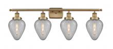 Innovations Lighting 916-4W-BB-G165 - Geneseo - 4 Light - 36 inch - Brushed Brass - Bath Vanity Light