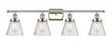 Innovations Lighting 916-4W-PN-G64 - Small Cone 4 Light Bath Vanity Light