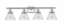 Innovations Lighting 916-4W-SN-G44 - Large Cone 4 Light Bath Vanity Light