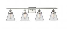 Innovations Lighting 916-4W-SN-G62 - Small Cone 4 Light Bath Vanity Light