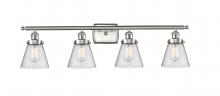 Innovations Lighting 916-4W-SN-G64 - Small Cone 4 Light Bath Vanity Light