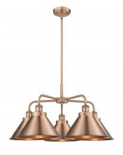 Innovations Lighting 916-5CR-AC-M10-AC - Ballston Urban - 5 Light - 27 inch - Antique Copper - Chandelier