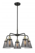 Innovations Lighting 916-5CR-BAB-G63 - Cone Black Antique Brass Chandelier