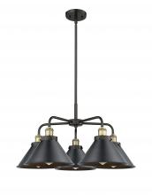 Innovations Lighting 916-5CR-BAB-M10-BK - Ballston Urban - 5 Light - 27 inch - Black Antique Brass - Chandelier