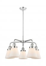  916-5CR-PC-G61 - Cone - 5 Light - 25 inch - Polished Chrome - Chandelier