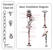 Innovations Lighting CK-1-BK - Chain Conversion Kit - 12 inch - Matte Black