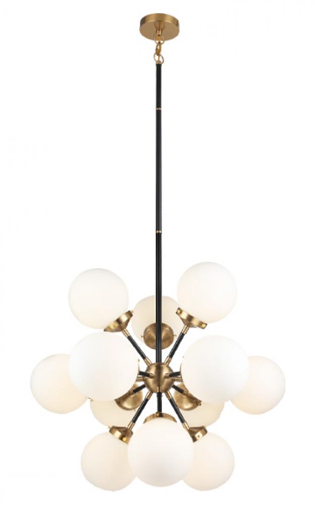 Bianca Chandelier Aged Brass/Black