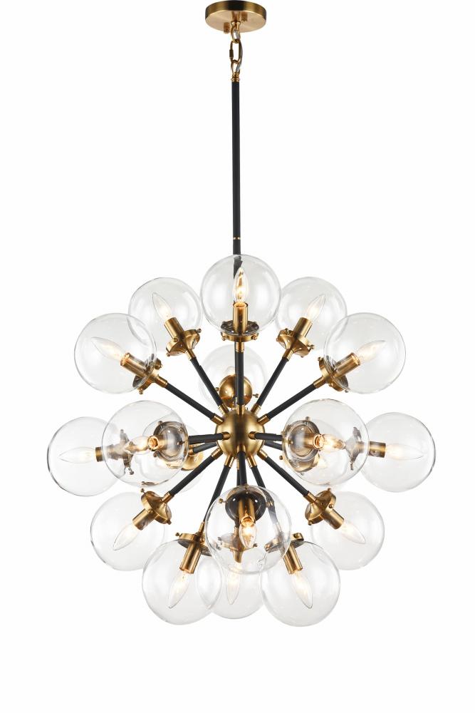 Bianca Chandelier Aged Brass/Black