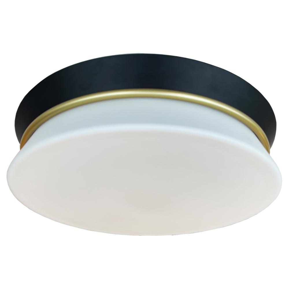 Flush Mount Satin Brass/Black