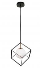 Vinci Lighting Inc. P1088-1AB/BK - Cubo Pendant Aged Brass