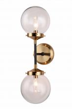 Vinci Lighting Inc. WS1096-2AB/BKCL - Wall Sconce Aged Brass/Black