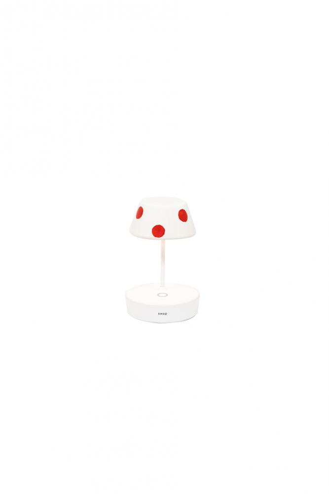 Mini Ceramic Shades For Swap Table Lamps - Red Dots