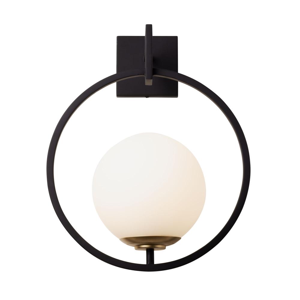 Stopwatch 1-Lt Medium Sconce - Matte Black/French Gold