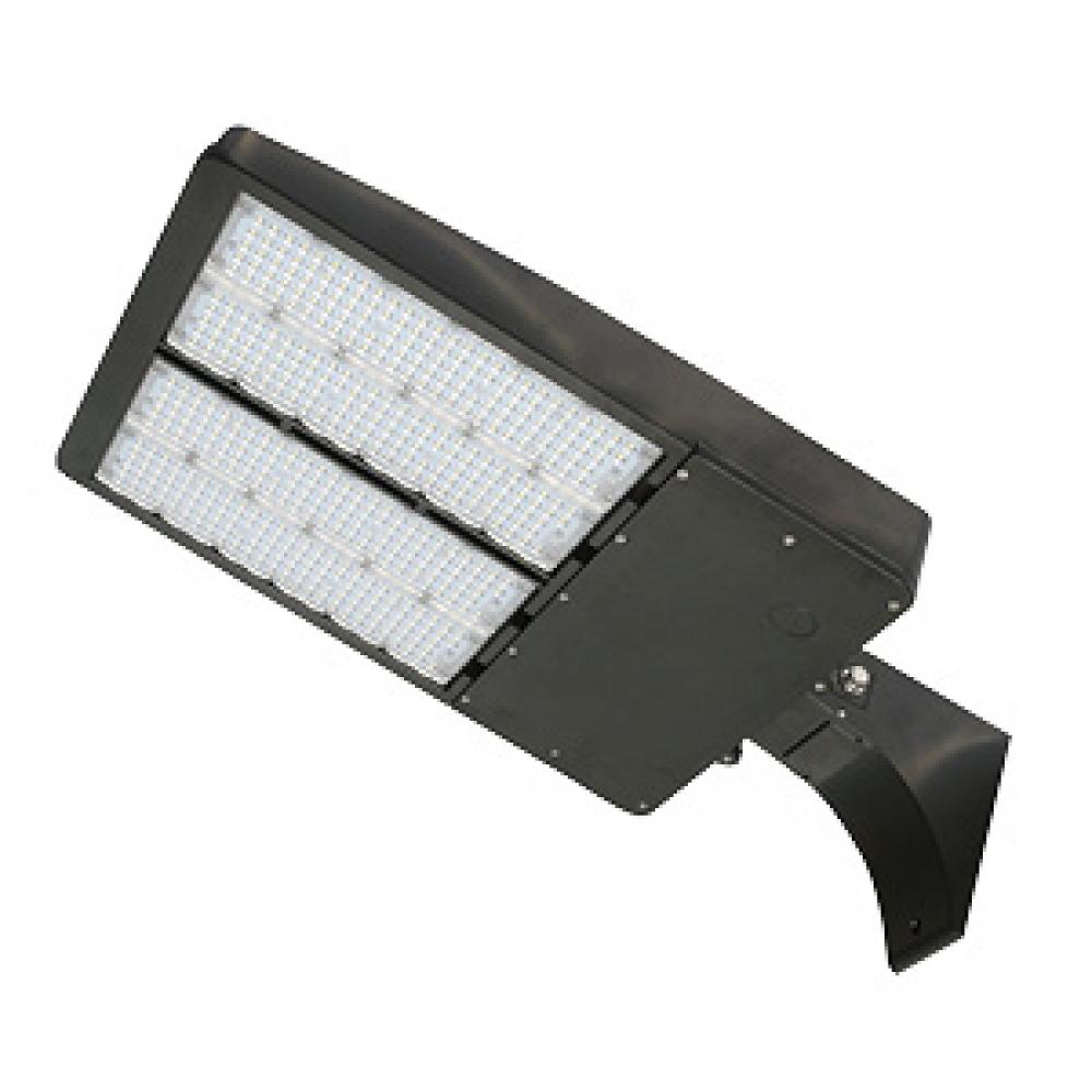 LED SHOE BOXES AND AREA LIGHTS 400W 51343L 120-277V 4000K TYPE III STRAI GHT ARM BRONZE