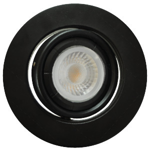 TRADITIONAL RECESSED FIXTURES TRIMS 6IN ROUND BLACK