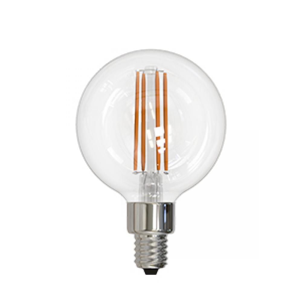 LED Filament Lamp G16.5 S4 E12 Base 5W 320° 120V 30K Clear Vertical Dim 500LM Standard