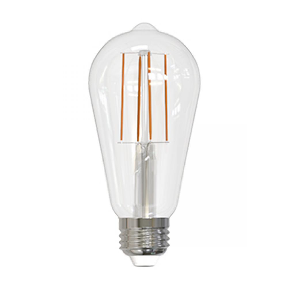 LED Filament Lamp ST19 S3 E26 Base 7W 320° 120V 40K Clear Vertical Dim 8 00LM Standard