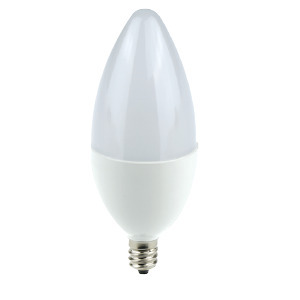 LED Lamp C12 E12 Base 4.5W 120V 27K Dim Frosted STANDARD