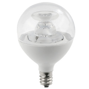 LED Lamp G16.5 E12 Base 5W 120V 27K Dim Clear STANDARD