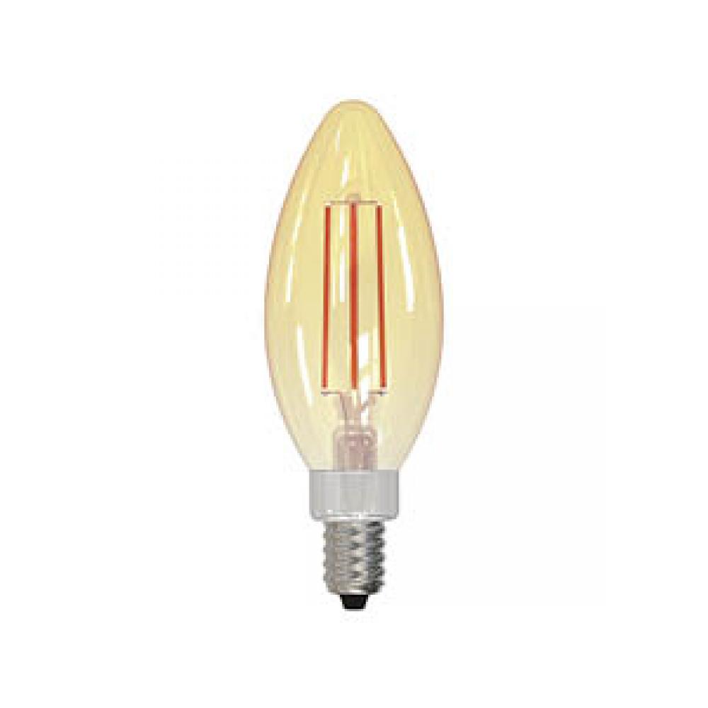 LED Filament Lamp B11 E12 Base 3.6W 120V 22K 320LM Amber Vertical Dim St andard DESIGN