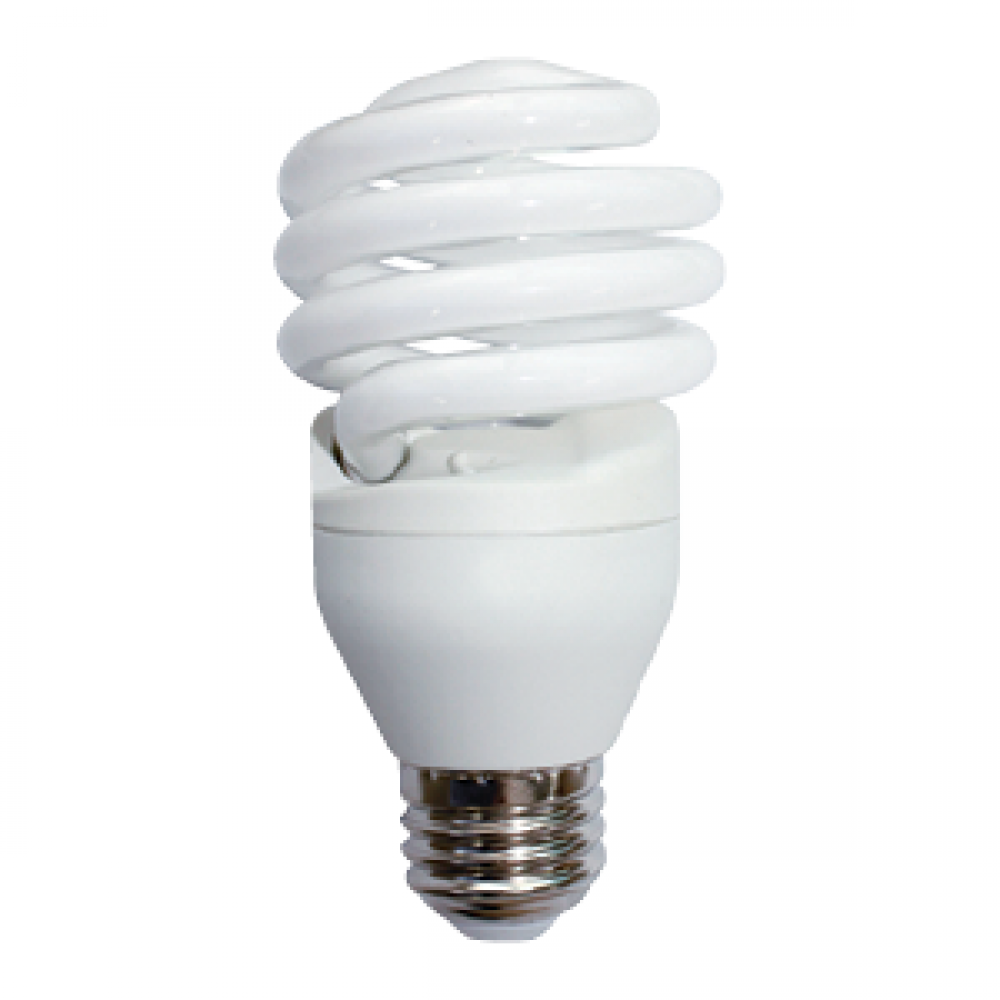 CFL T2 SPIRAL 18W 120V 3000K 1250LM 120V E26 STD