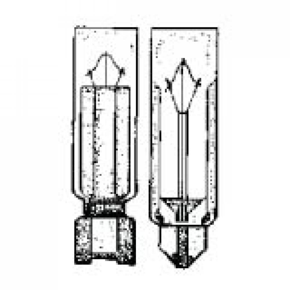 MINIATURE LAMP ANSI:60A-2 T-2 60V 0.05A TEL. SLIDE. NO. 2 CLEAR 10 PACK STD