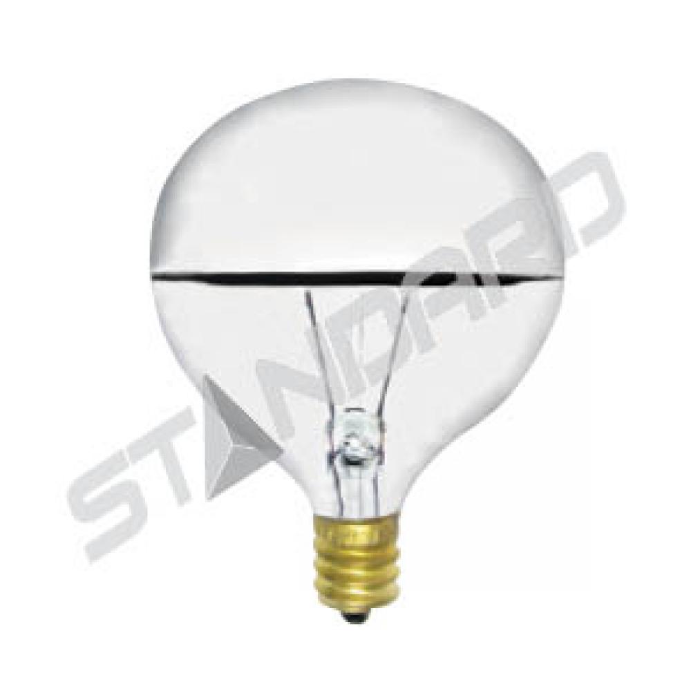 INCANDESCENT HALF MIRROR 25W G16.5 E12 120V SILVER STD