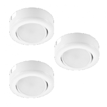 Stanpro (Standard Products Inc.) 67102 - UNDERCABINET KIT OF 3 LINE VOLTAGE PUCKS 4 W 120 V 3000K WHITE 200 LM