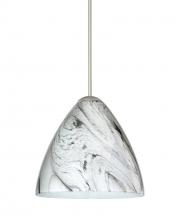  1XT-1779MG-LED-SN - Besa Pendant Mia Satin Nickel Marble Grigio 1x5W LED