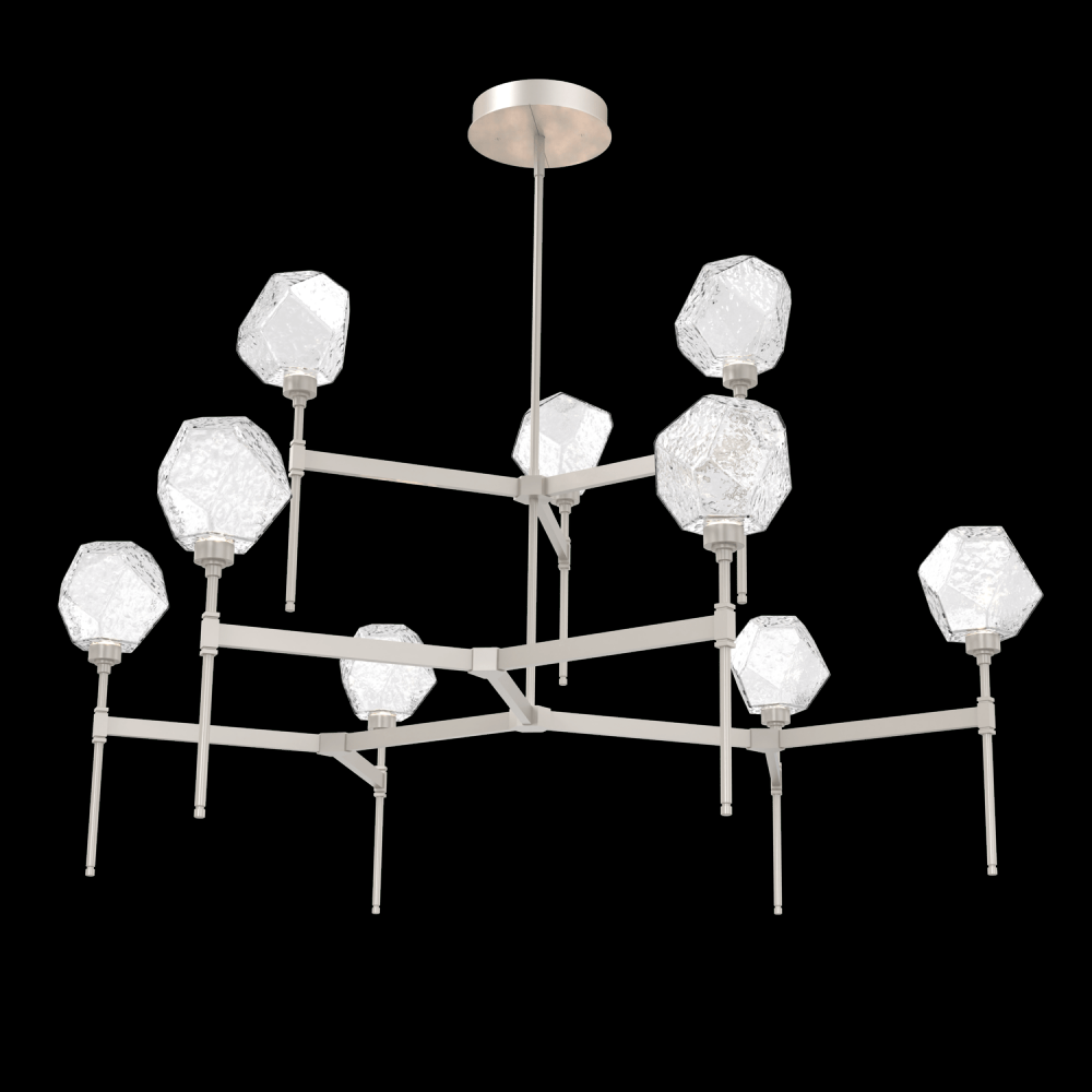 Gem Round Belvedere Chandelier-55-Metallic Beige Silver