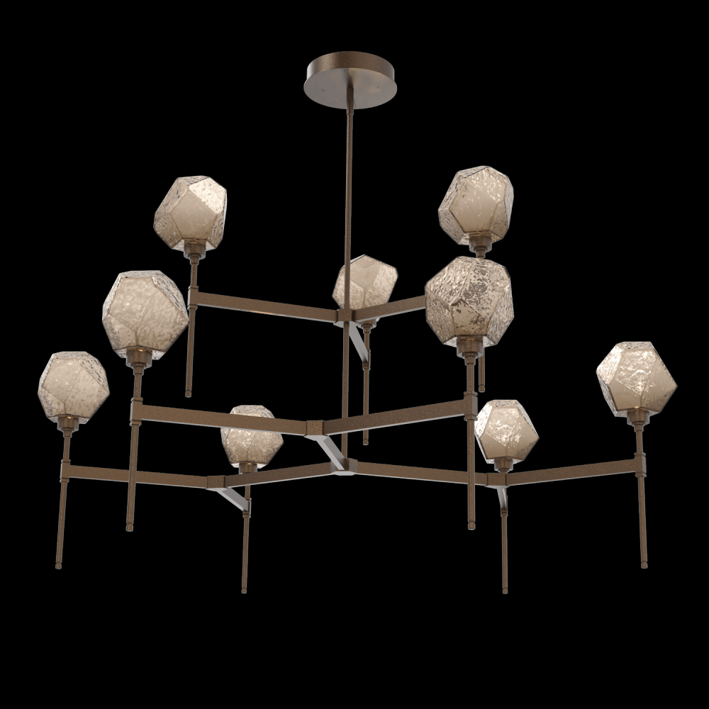 Gem Round Belvedere Chandelier-55-Flat Bronze