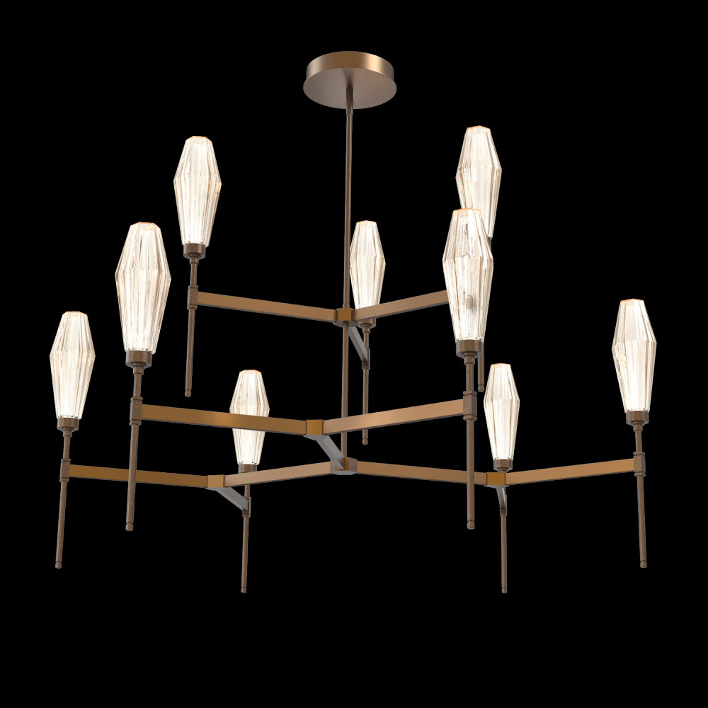 Aalto Round Belvedere Chandelier-54-Flat Bronze