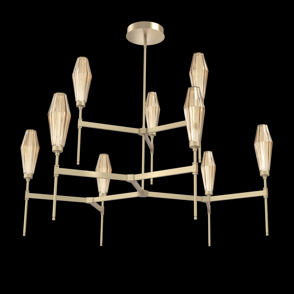 Aalto Round Chandelier-54-Gilded Brass