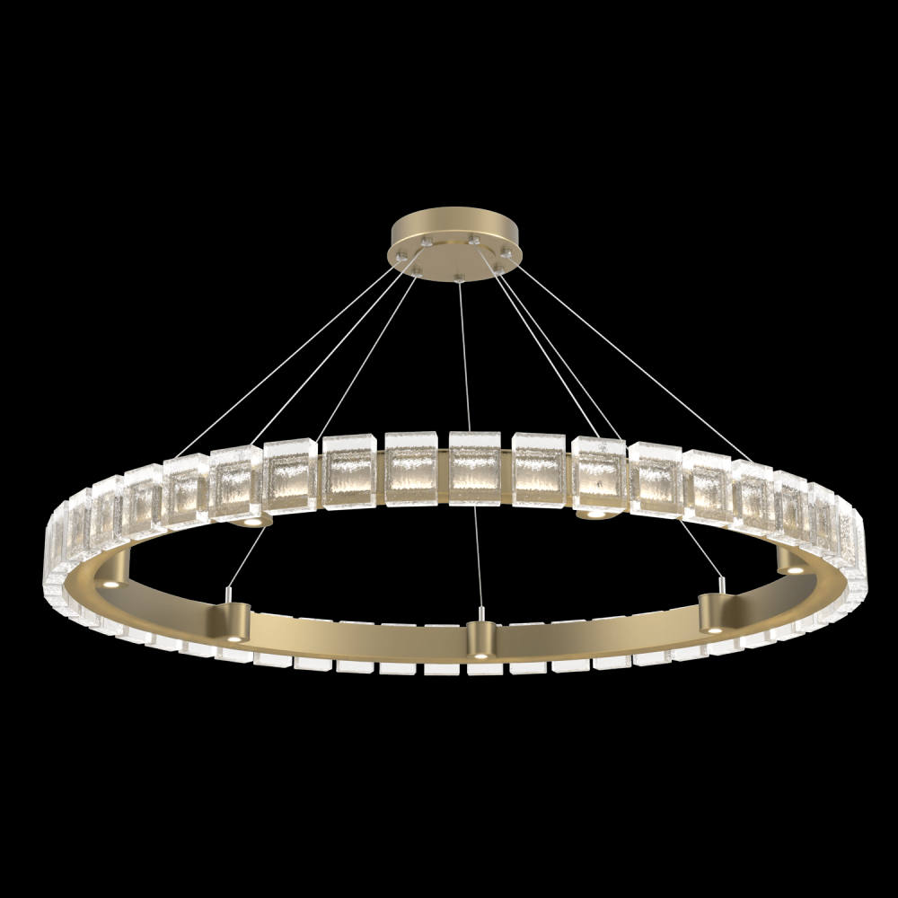 Tessera 50in Ring-Gilded Brass-Pavé Cast Glass