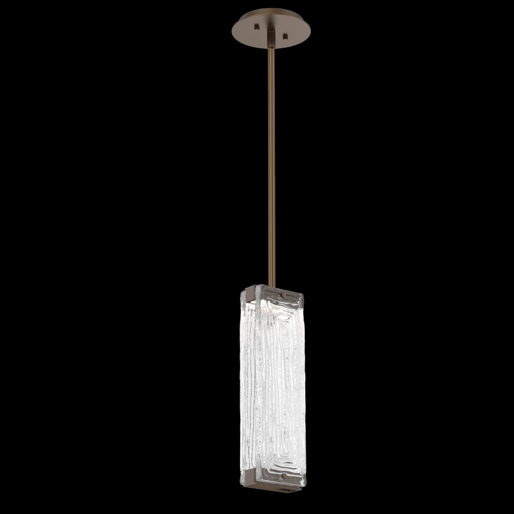 Tabulo Pendant-Flat Bronze-Linea Cast Glass