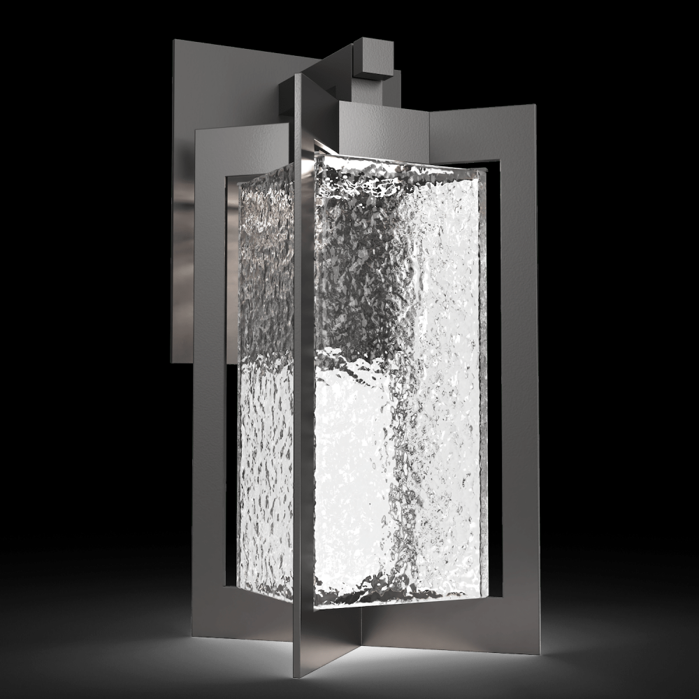 Outdoor Quad Lantern-Argento Grey-Blown Glass