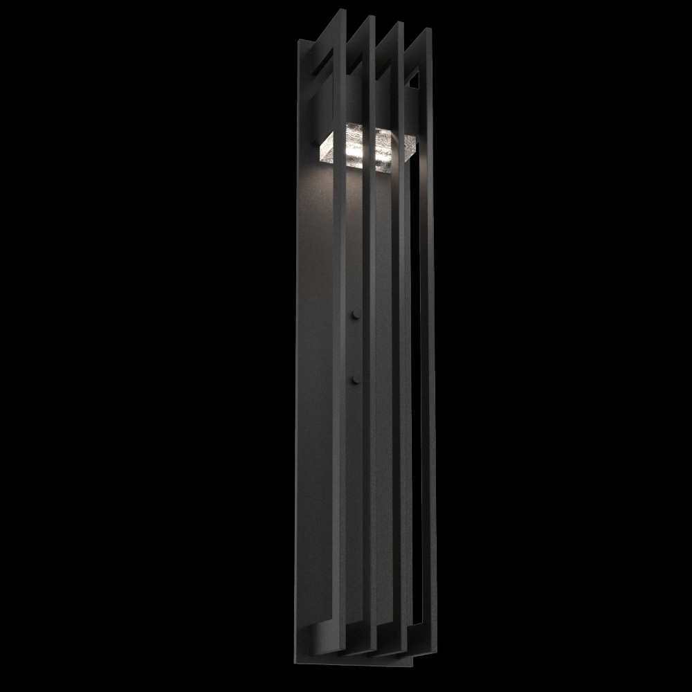 Avenue 26" Sconce-Textured Black-Clear Cast