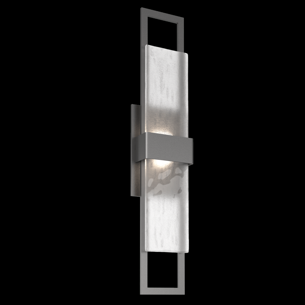 Sasha Large Sconce - Argento Grey - Frosted Granite Glass