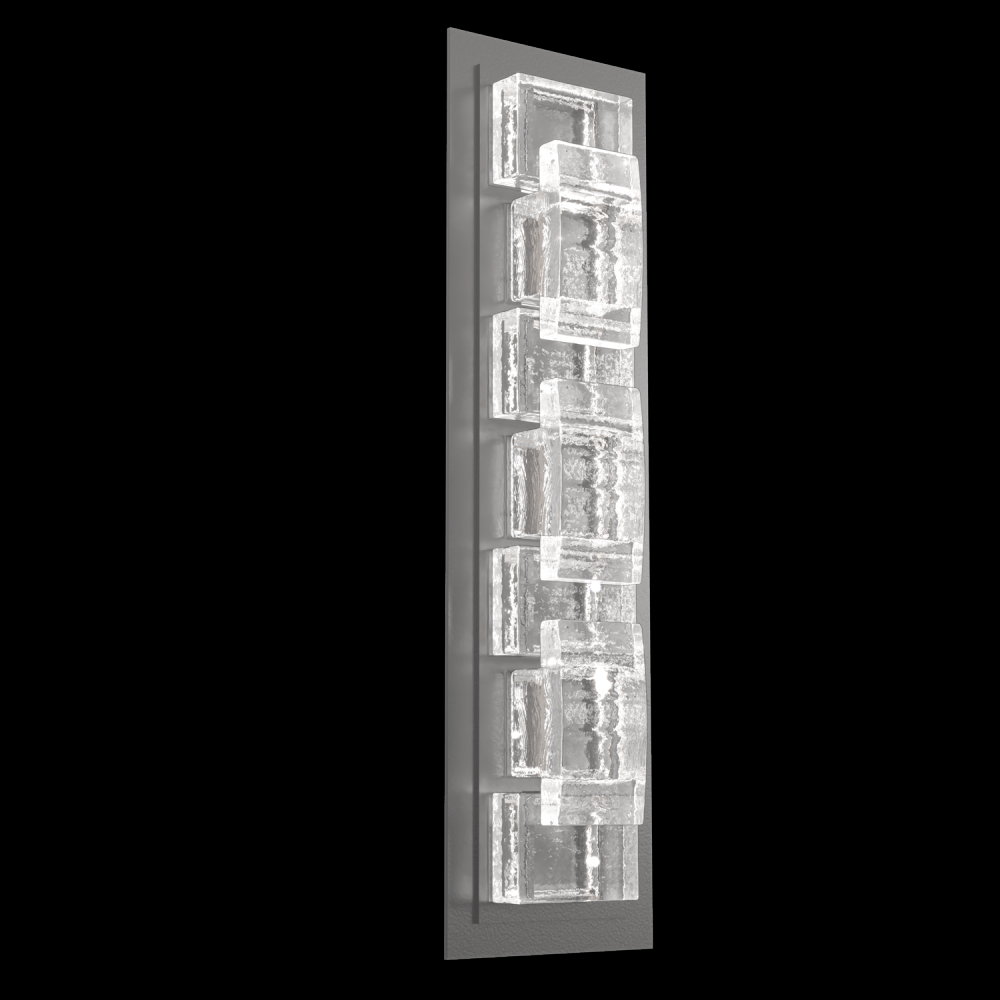 Tessera  Outdoor Sconce (S)-Argento Grey-Tetro Cast Glass