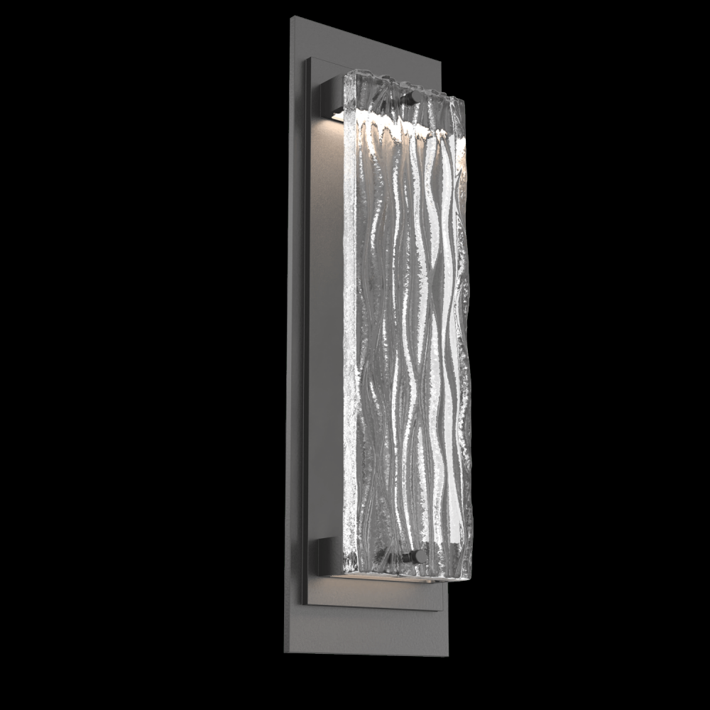 Tabulo Outdoor Sconce (M)-Argento Grey-Tidal Cast Glass