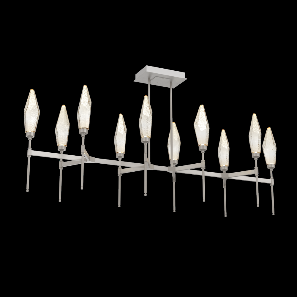 Rock Crystal Linear Belvedere Suspension-67-Metallic Beige Silver