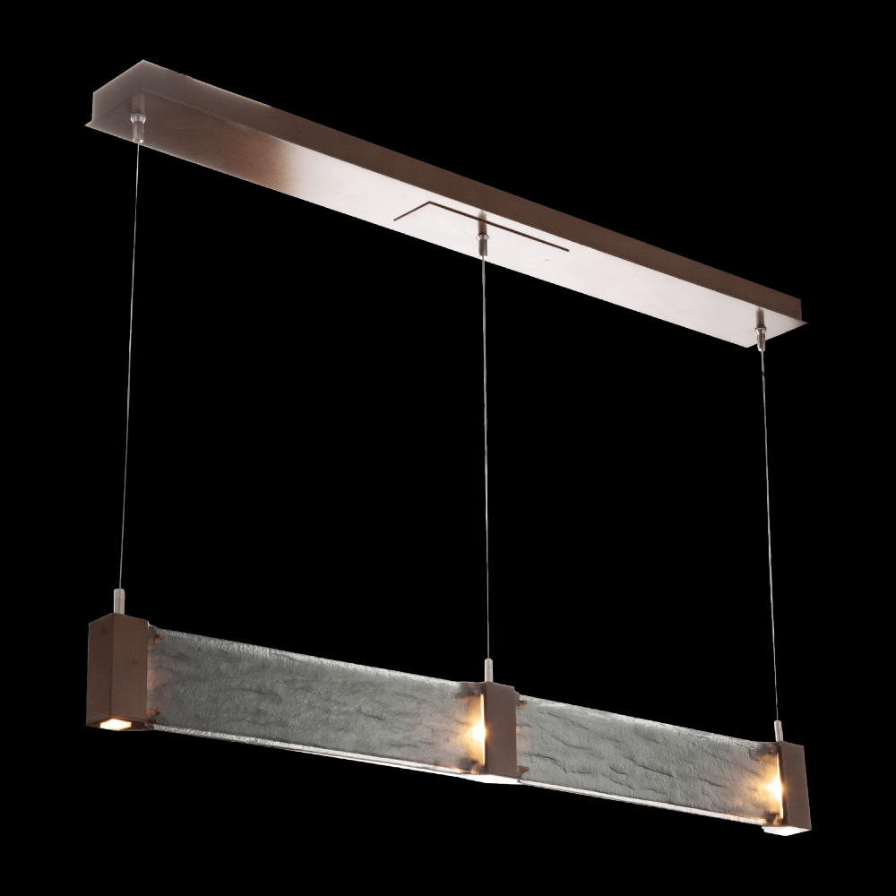 Parallel Linear Suspension-Matte Black-Granite Glass