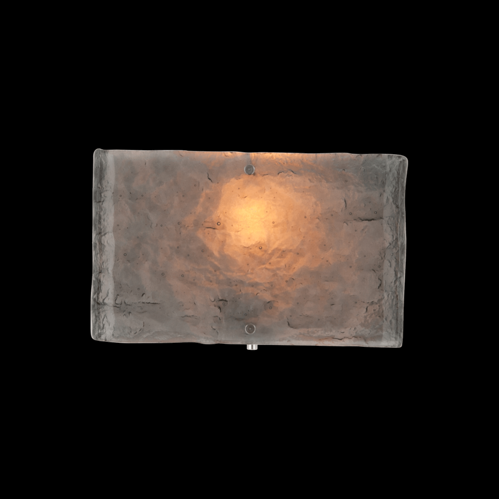 Textured Glass Square Cover Sconce-Flat Bronze-Bronze Granite Glass-E26