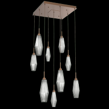 Hammerton CHB0049-09-BB-RS-C01-L1 - Aalto Square 9pc Multi-Pendant